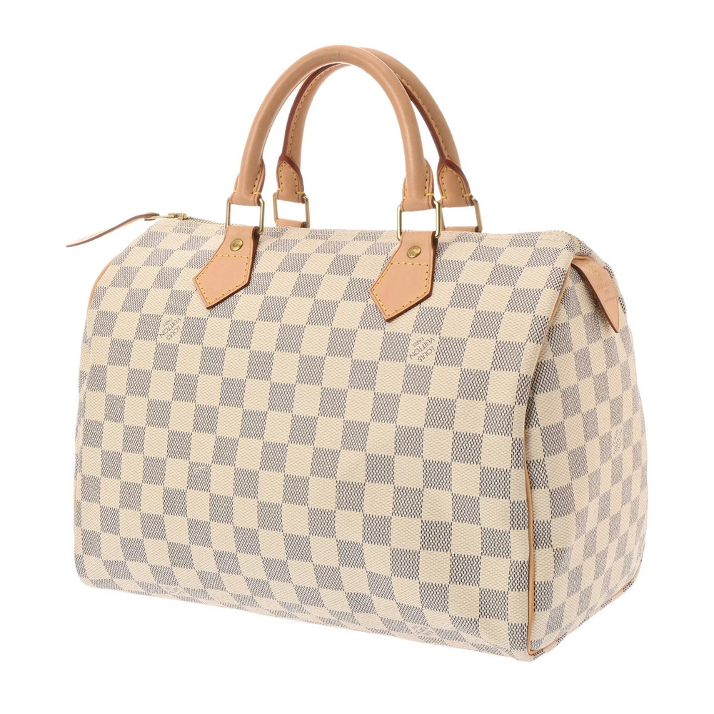 Louis Vuitton Damier Canvas Azur White Handbag Speedy White